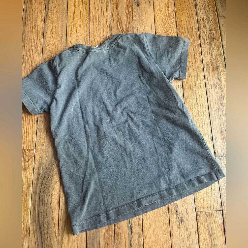 Kids Gray 'My Uncle Is My Hero' Police Badge Thin Blue Line Short Sleeve Tee 4T